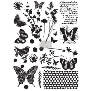 Redesign with Prima Adhesive Transfer ~ PAPILLON ~ Rare ~ (Retired design)